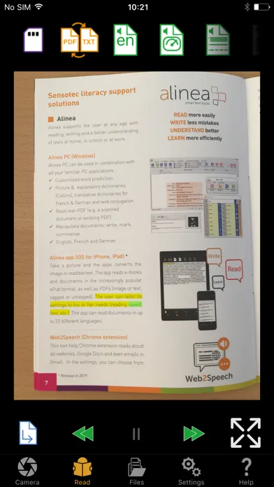 Alinea Screenshots