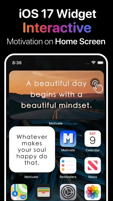 Motivation Daily Quote Widget Screenshots