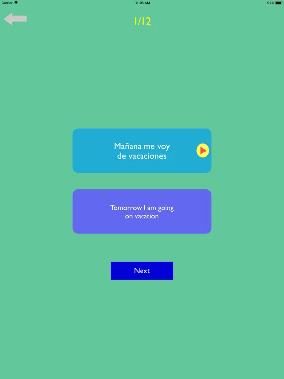 Amo Spanish - Learn language iPad  Screenshots