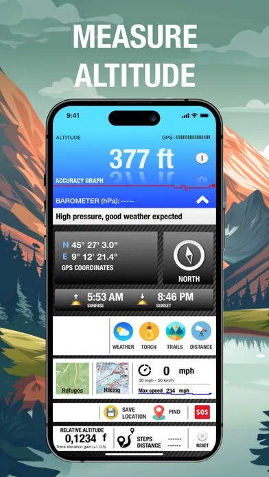 Captures d'écran de Altimeter GPS & Barometer
