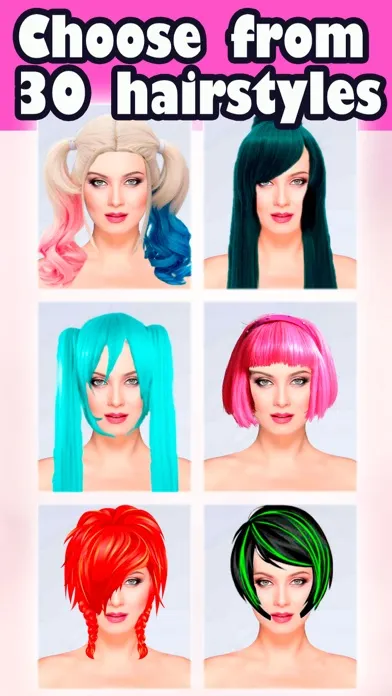 Captures d'écran de Anime hair color change salon
