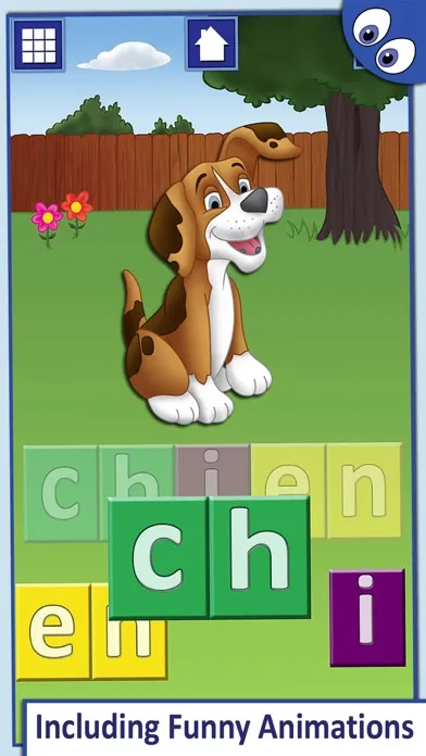 Tangkapan skrin French First Words Phonics Pro