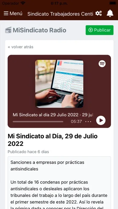 Tangkapan skrin Sindicato Centinela