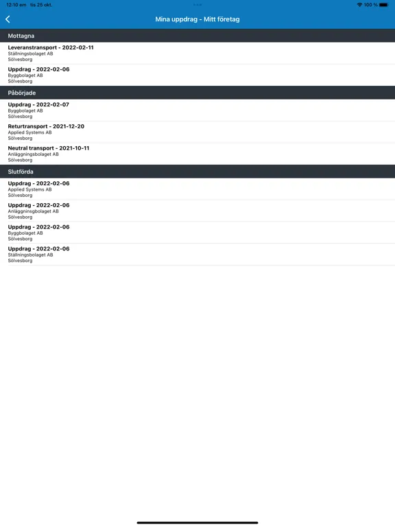 Capturas de tela do AppSys Rent iPad