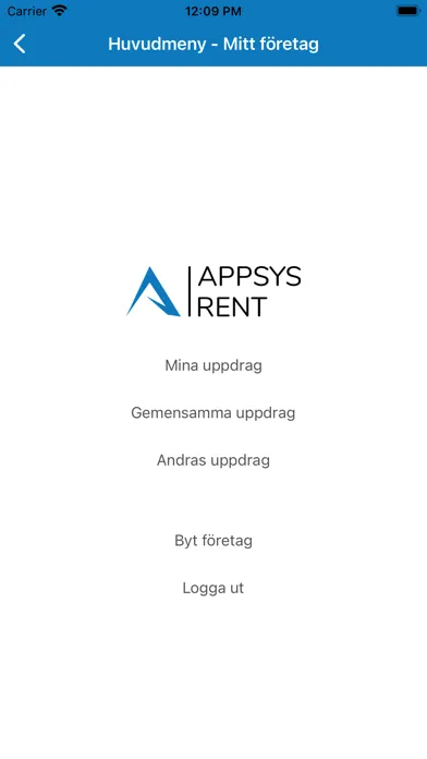 Capturas de tela do AppSys Rent