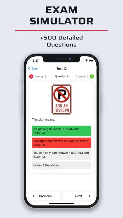 Ảnh chụp màn hình của Arkansas OMV Permit Test