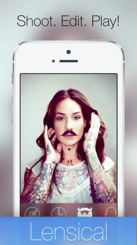 Lensical - A face editor, photo lab & manual camera to perfect your portraits or grow a hilarious mustache & morph friends into old people應用截圖