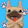 Frenchie Luv - French Bulldog Emojis