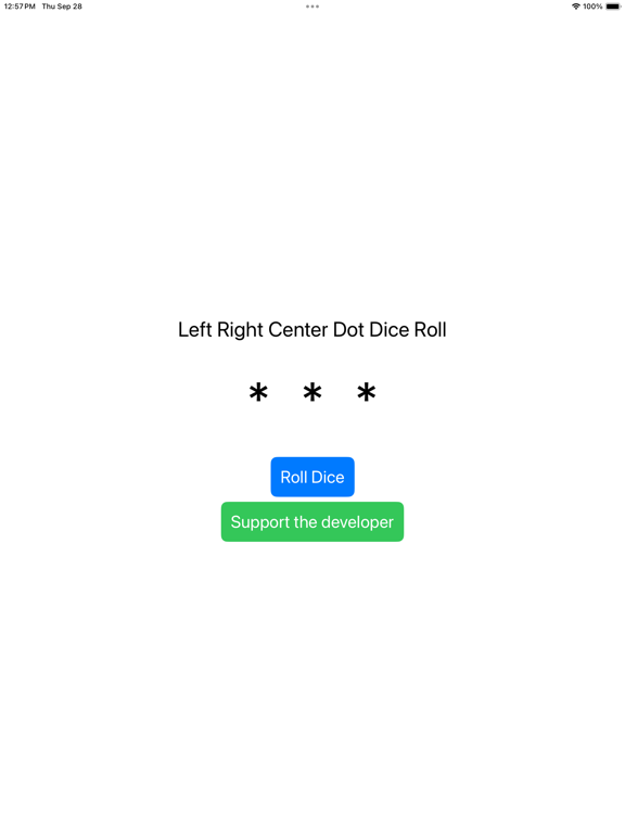 Left Right Center Dot Dice iPad  스크린샷