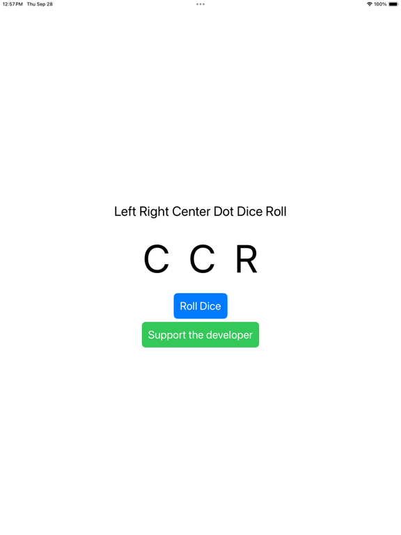 Left Right Center Dot Dice iPad  스크린샷