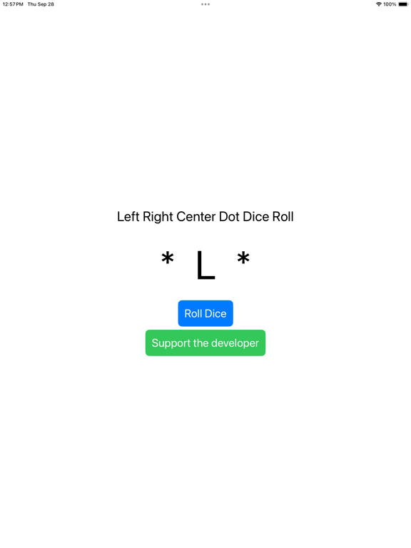 Left Right Center Dot Dice iPad  스크린샷