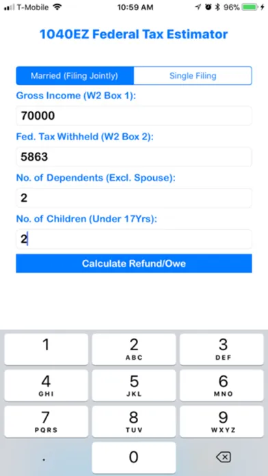 Screenshot di U-TaxCalculator