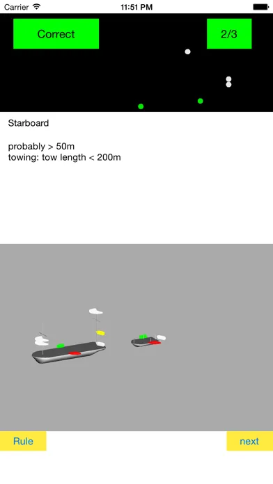 ภาพหน้าจอของ Colregs: lights and shapes