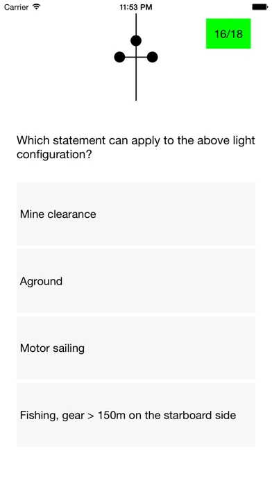 ภาพหน้าจอของ Colregs: lights and shapes