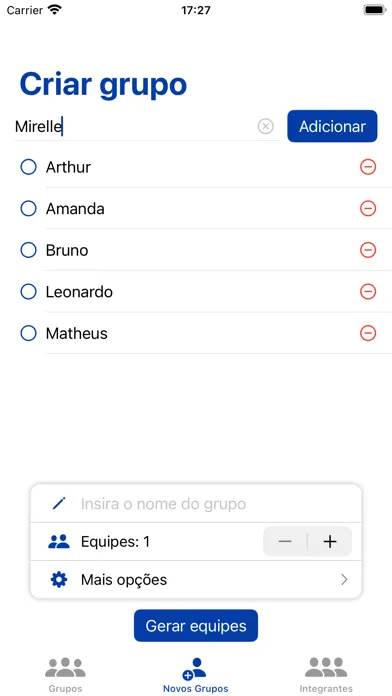 Screenshot di Divisor - Formador de Grupos