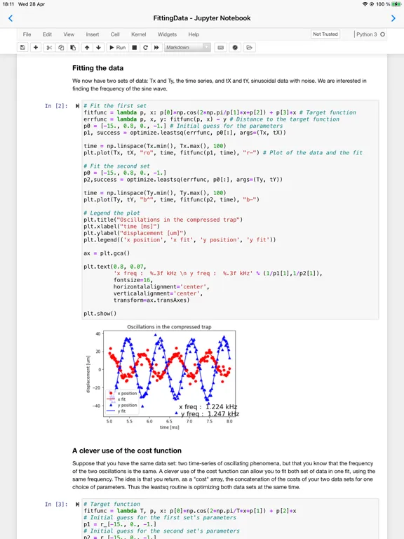 Carnets - Jupyter (with scipy) iPad  Screenshots