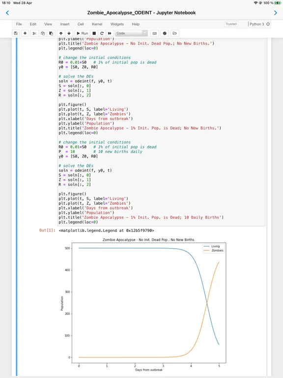 Carnets - Jupyter (with scipy) iPad  Screenshots