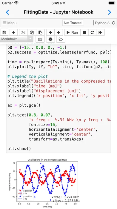 Carnets - Jupyter (with scipy) Screenshots
