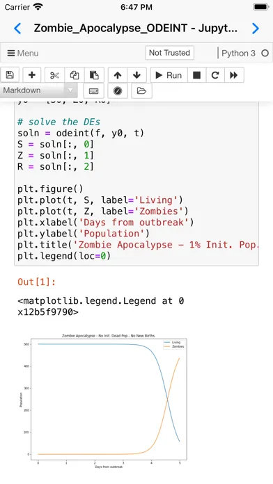 Carnets - Jupyter (with scipy) Screenshots