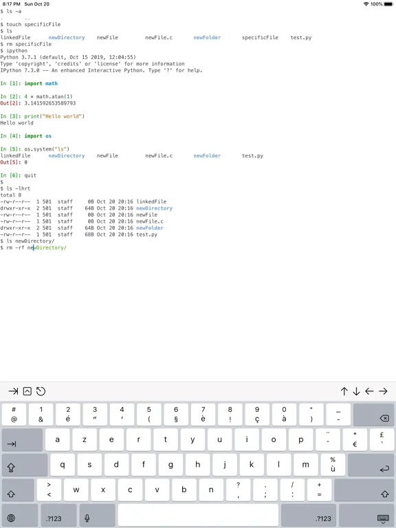 Zrzuty ekranu a-Shell iPad 