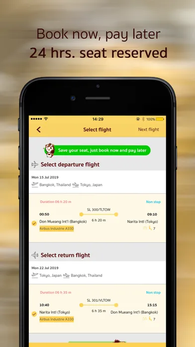 Ảnh chụp màn hình của penguinT - airfare promotion