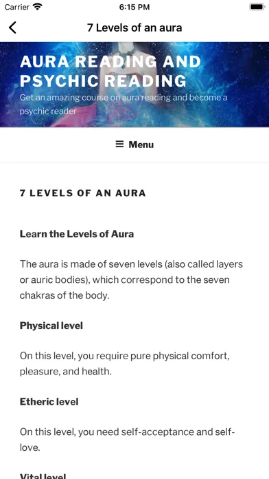 Ảnh chụp màn hình của Aura Reading Psychic Course