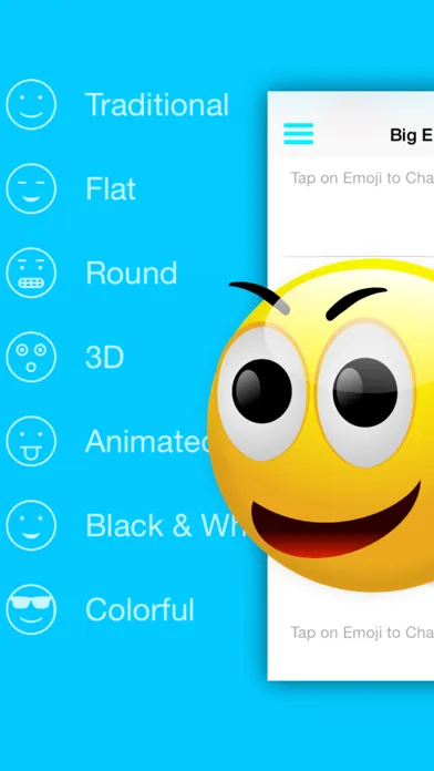 Tangkapan skrin Big Emojis