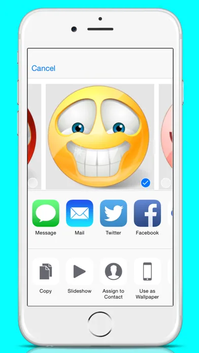 Tangkapan skrin Big Emojis
