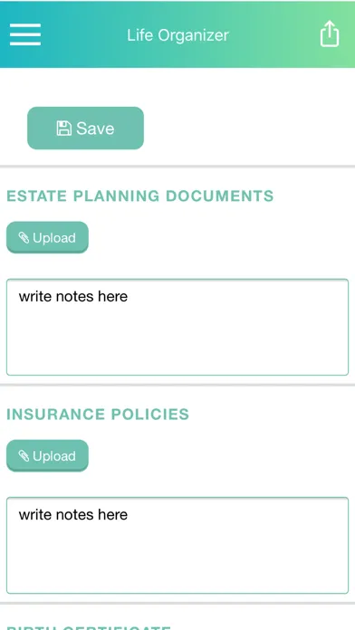 Life Organizer & Estate Plan应用截图