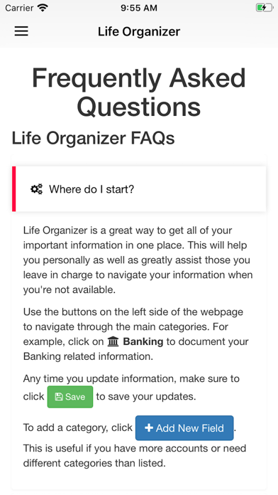 Life Organizer & Estate Plan Ekran Görüntüleri