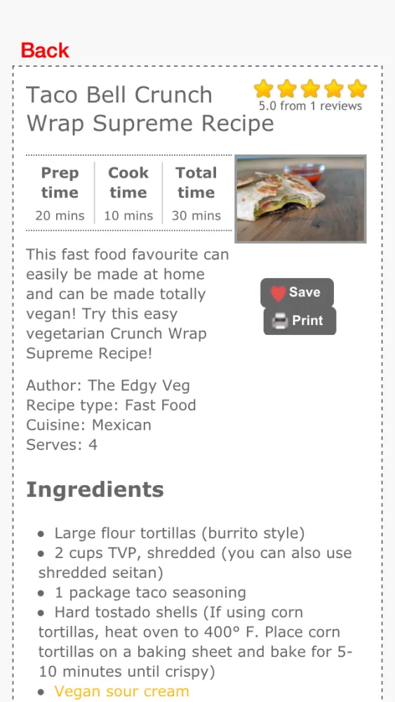 Captures d'écran de Restaurant Recipes