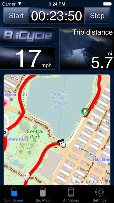 B.iCycle - GPS cycling computer for Road & Mountain Biking Screenshots