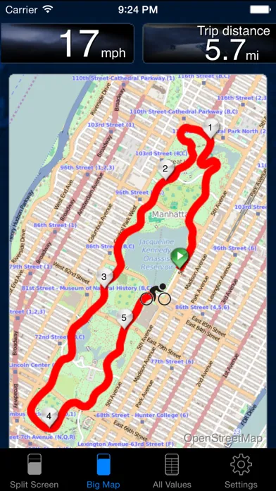B.iCycle - GPS cycling computer for Road & Mountain Biking Screenshots