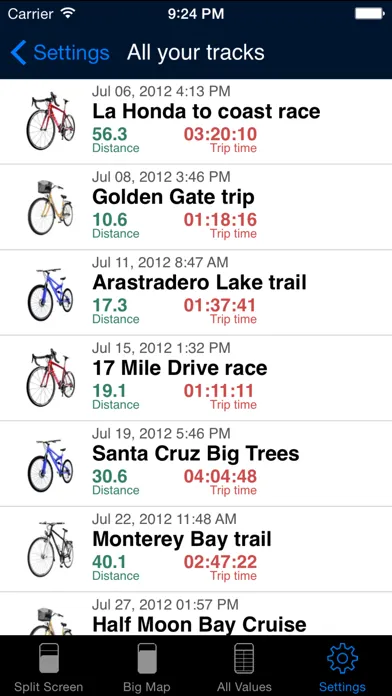 B.iCycle - GPS cycling computer for Road & Mountain Biking Screenshots