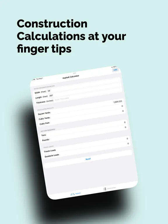 Calculator Construction Pro iPad  স্ক্রিনশট