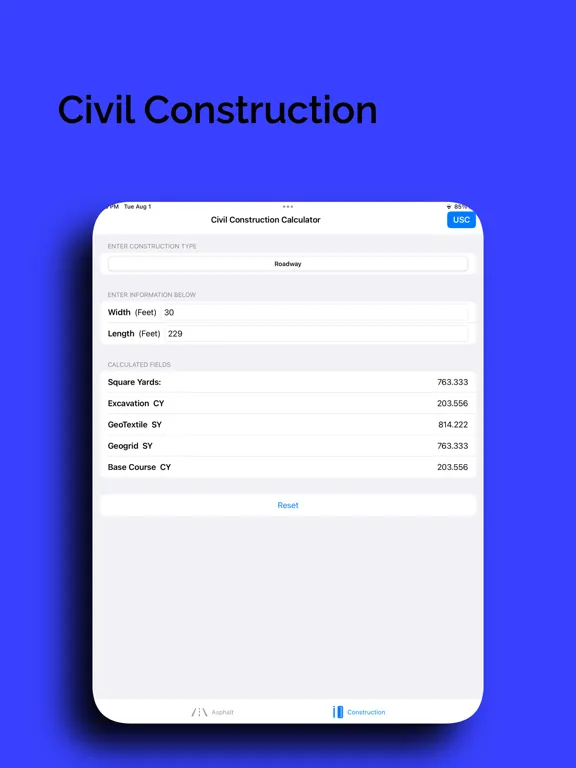 Calculator Construction Pro iPad  স্ক্রিনশট