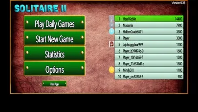 Tangkapan layar Solitaire Pro II