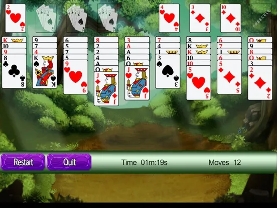 Tangkapan layar FreeCell 2.0 iPad 