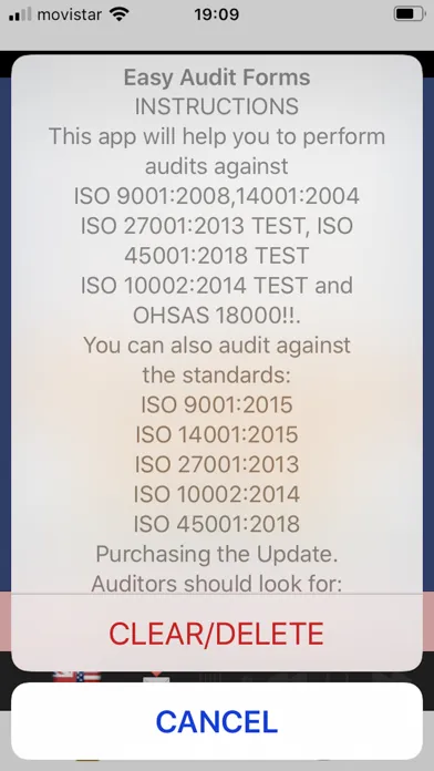 Screenshot di Easy ISO and OHSAS Audits