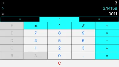 ภาพหน้าจอของ Mini: Hex Dec Bin Calculator