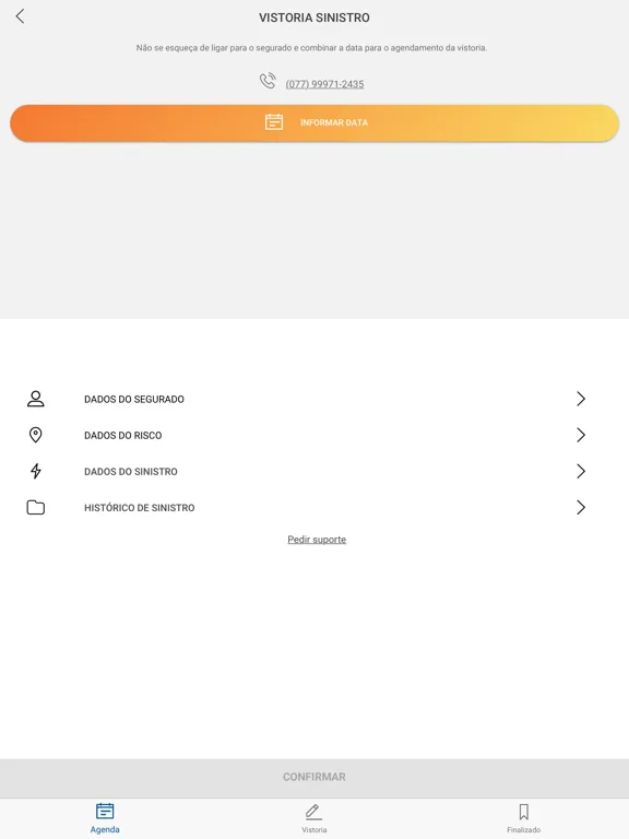 Zrzuty ekranu Vistoria BB Seguros iPad 