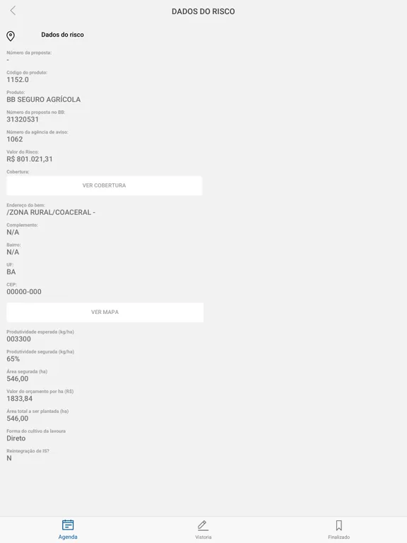 Zrzuty ekranu Vistoria BB Seguros iPad 