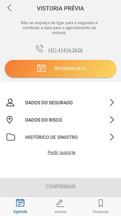 Zrzuty ekranu Vistoria BB Seguros