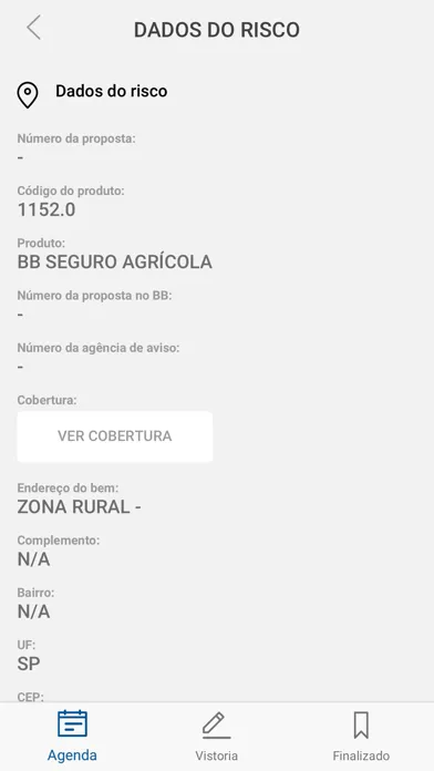 Zrzuty ekranu Vistoria BB Seguros