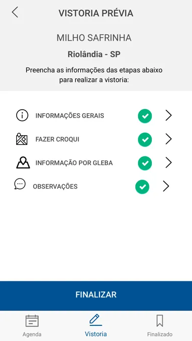 Zrzuty ekranu Vistoria BB Seguros