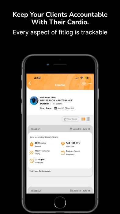 Fitlog - Coaching System स्क्रीनशॉट