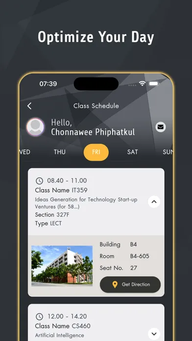 Capturas de pantalla de BU Mobile App