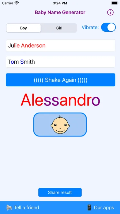 Captures d'écran de Baby Name Generator