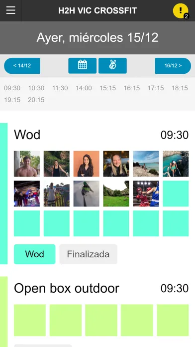 Capturas de tela do H2H VIC CrossFit