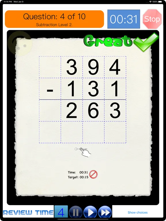 Capturas de tela do Benkyou Math: Grade 3 iPad 
